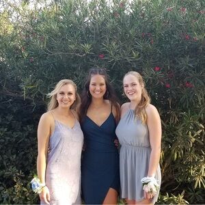 Elegant Blue Assymetrical Dress